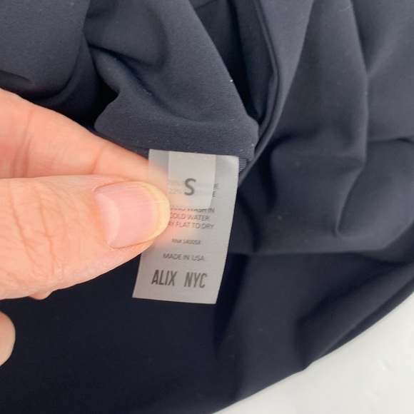 ALIX NYC Irving black stretch bodysuit deep V jersey long sleeve Small - Picture 6 of 7